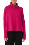 EILEEN FISHER BOXY ORGANIC COTTON & RECYCLED CASHMERE TURTLENECK SWEATER