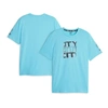Puma Sky Blue Manchester City Ftblcore Graphic T-shirt In Blue