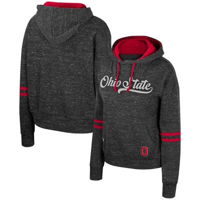 COLOSSEUM COLOSSEUM  CHARCOAL OHIO STATE BUCKEYES CATHERINE SPECKLE PULLOVER HOODIE