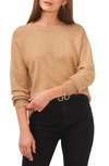 1.state Women's Long Sleeve Cozy Wrap Back Sweater In Latte Heather