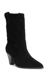 Schutz Mackie Pointed Toe Bootie In Black