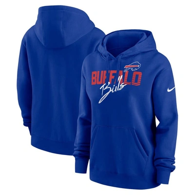 Nike Women's Wordmark Club (nfl Buffalo Bills) Pullover Hoodie In Blue