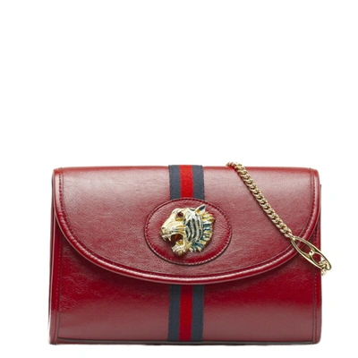 Gucci Rajah Red Leather Shoulder Bag ()