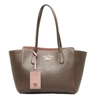 GUCCI GUCCI SWING GREY LEATHER TOTE BAG (PRE-OWNED)