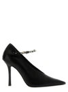 Alexander Wang Women's Delphine 105mm Logo Strap Leather Pumps