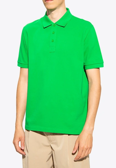 Bottega Veneta Polo T-shirt In Cotton In Green
