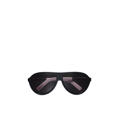 Moncler Roque Pilot Sunglasses Black In Noir