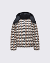 Perfect Moment Moment Down Jacket In Houndstooth-black-snow-white