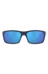 Costa Del Mar Jose Pro 62mm Polarized Oversize Rectangular Sunglasses In Blue