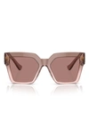 Versace Sonnenbrille Mit Eckigem Gestell In Brown Transparent