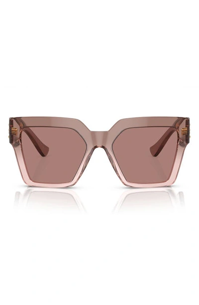 Versace Medusa Acetate Butterfly Sunglasses In Lite Brown