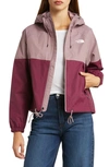The North Face Antora Waterproof Rain Jacket In Fawn Grey/ Boysenberry
