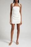 SIR NOEMI HALTER LINEN MINIDRESS