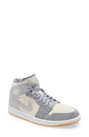 Jordan Air  1 Mid Se Basketball Shoe In Coconut Milk/ Particle Grey