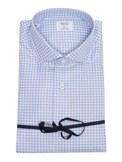 Mazzarelli Slim Fit Striped Shirt In Light Blue