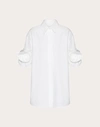 Valentino Bluse Aus Compact Popeline Frau Weiss 42 In White