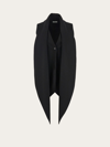 Ferragamo Sash-detail V-neck Waistcoat In Black