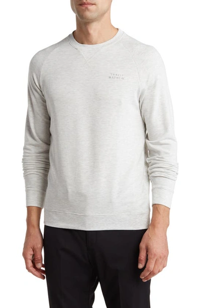 Travismathew Gulf City Long Sleeve T-shirt In Heather Light Grey