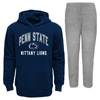 OUTERSTUFF TODDLER NAVY/GRAY PENN STATE NITTANY LIONS PLAY-BY-PLAY PULLOVER FLEECE HOODIE & PANTS SET