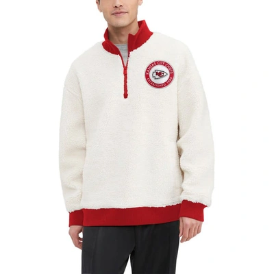 Tommy Hilfiger Cream San Francisco 49ers Jordan Sherpa Quarter-zip Sweatshirt