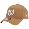 New Era Khaki Washington Nationals A-frame 9forty Adjustable Hat In Khaki