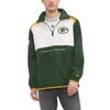 Tommy Hilfiger Men's  Green, White Green Bay Packers Carter Half-zip Hooded Top In Green