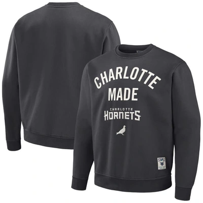 Staple Men's Nba X  Anthracite Charlotte Hornets Plush Pullover Sweatshirt