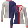 Staud Women's  Navy, Gray New England Patriots Cargo Sweater In Navy