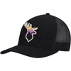 Local Crowns Men's  Black Deer Animal Collection Forest Views Trucker Snapback Hat In Black