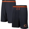 OUTERSTUFF NAVY CHICAGO BEARS COOL DOWN TRI-COLOR ELASTIC TRAINING SHORTS