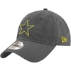 New Era Graphite Dallas Cowboys Volt 9twenty Adjustable Hat In Graphite