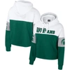 COLOSSEUM COLOSSEUM  GREEN MICHIGAN STATE SPARTANS NORA COLOR-BLOCK PULLOVER HOODIE