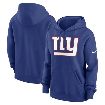 Nike Women's Logo Club (nfl New York Giants) Pullover Hoodie In Blue
