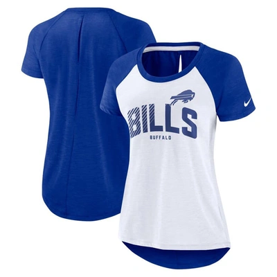Nike Buffalo Bills Fashion  Women's Nfl Top In White,heather Scarlet