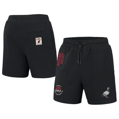 Staple Nba X  Black Miami Heat Home Team Shorts