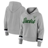 Fanatics Branded Heather Gray Milwaukee Bucks Halftime Pullover Hoodie In Heather Gray