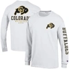 CHAMPION CHAMPION  WHITE COLORADO BUFFALOES TEAM STACK 3-HIT LONG SLEEVE T-SHIRT