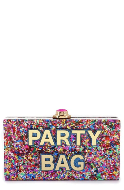 Sophia Webster Cleo Party Acrylic Clutch Bag In Multicolour/pink