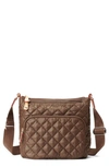 Mz Wallace Metro Scout Extra Small Crossbody In Walnut/light Gold