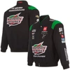 Jh Design Black Ty Gibbs Interstate Batteries Twill Uniform Full-snap Jacket In Black
