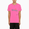 ERL ERL PINK CREW NECK T SHIRT WITH WEARS