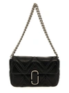 MARC JACOBS THE QUILTED LEATHER J MARC SHOULDER BAGS BLACK