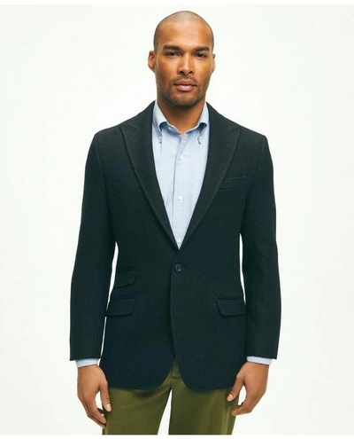 Brooks Brothers Classic Fit Wool Harris Tweed 1818 Blazer In Navy