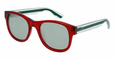 Pre-owned Gucci Sunglasses Gg0003s 004 Red/crystal W/silver Mirrored Lens