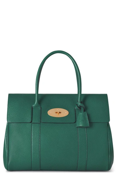 Mulberry Bayswater Leather Satchel In Malachite