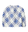 BURBERRY GATHERED CHECK BLOUSE (3-14 YEARS)