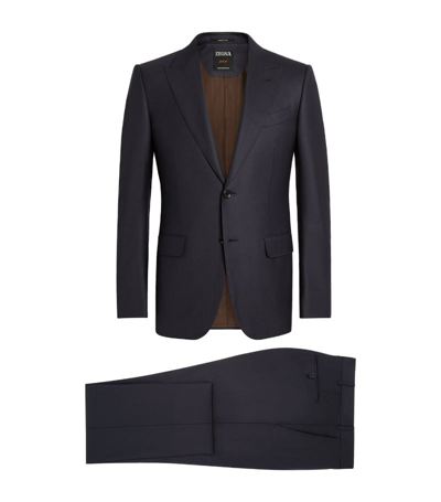 Zegna Ventoventimila Wool Single-breasted 2-piece Suit In Blue