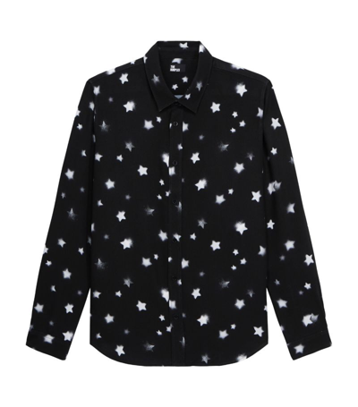 The Kooples Star Print Shirt In Black