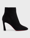 CHRISTIAN LOUBOUTIN SO ELEONOR LEATHER RED SOLE BOOTIES