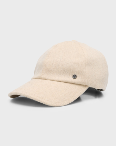 Maison Michel Jason Cashmere-blend Baseball Cap In Beige